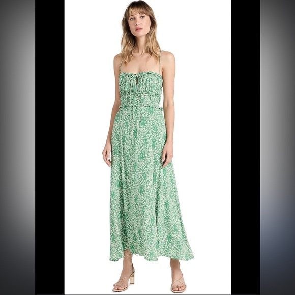 ASTR Green Floral Maxi Dress - Picture 1 of 11